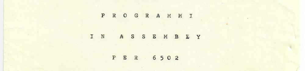 Programmi in assembly per 6502
