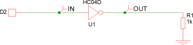 Inverter collegato ad un resistore