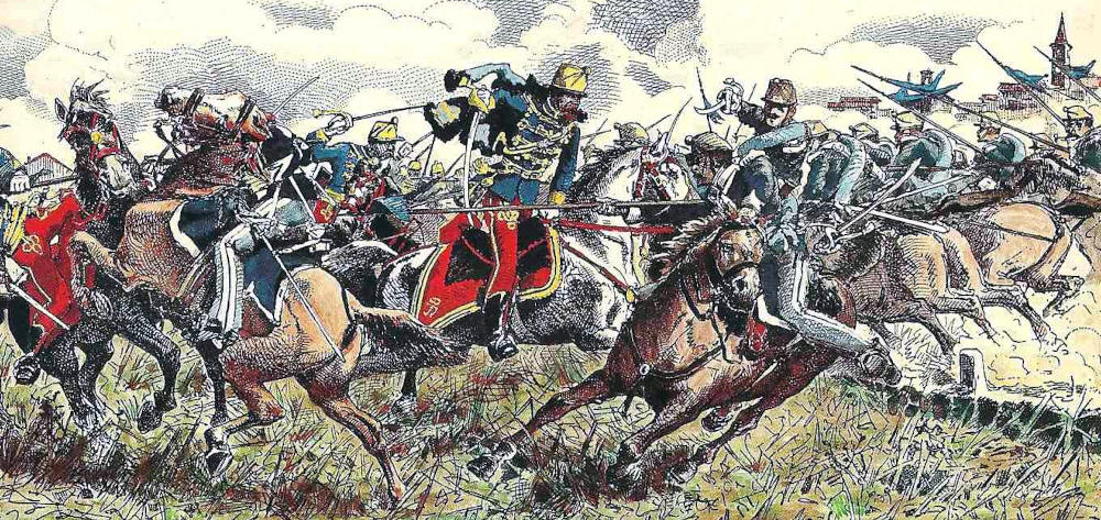 Carica di cavalleria dei Lancieri di Novara