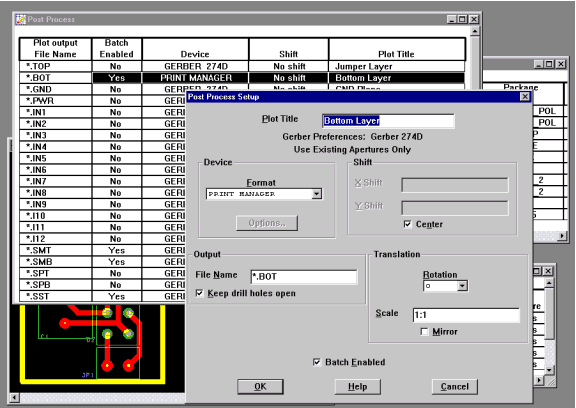 Le finestre per impostare la stampa
