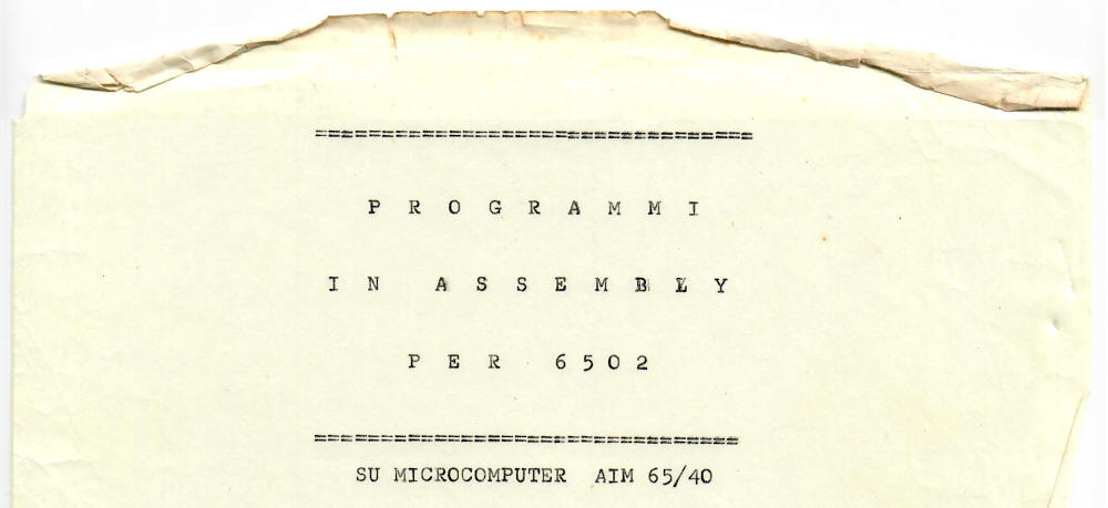 Programmi in assembly per 6502