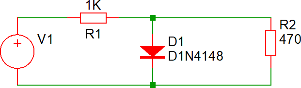 Circuito con diodo - esempio 8