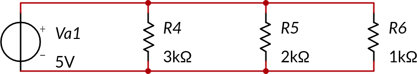 Esercizio 4: tre resistori in parallelo